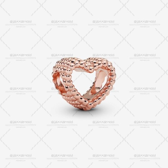 Pandora Beaded Open Heart Charm - Picture 1 of 4